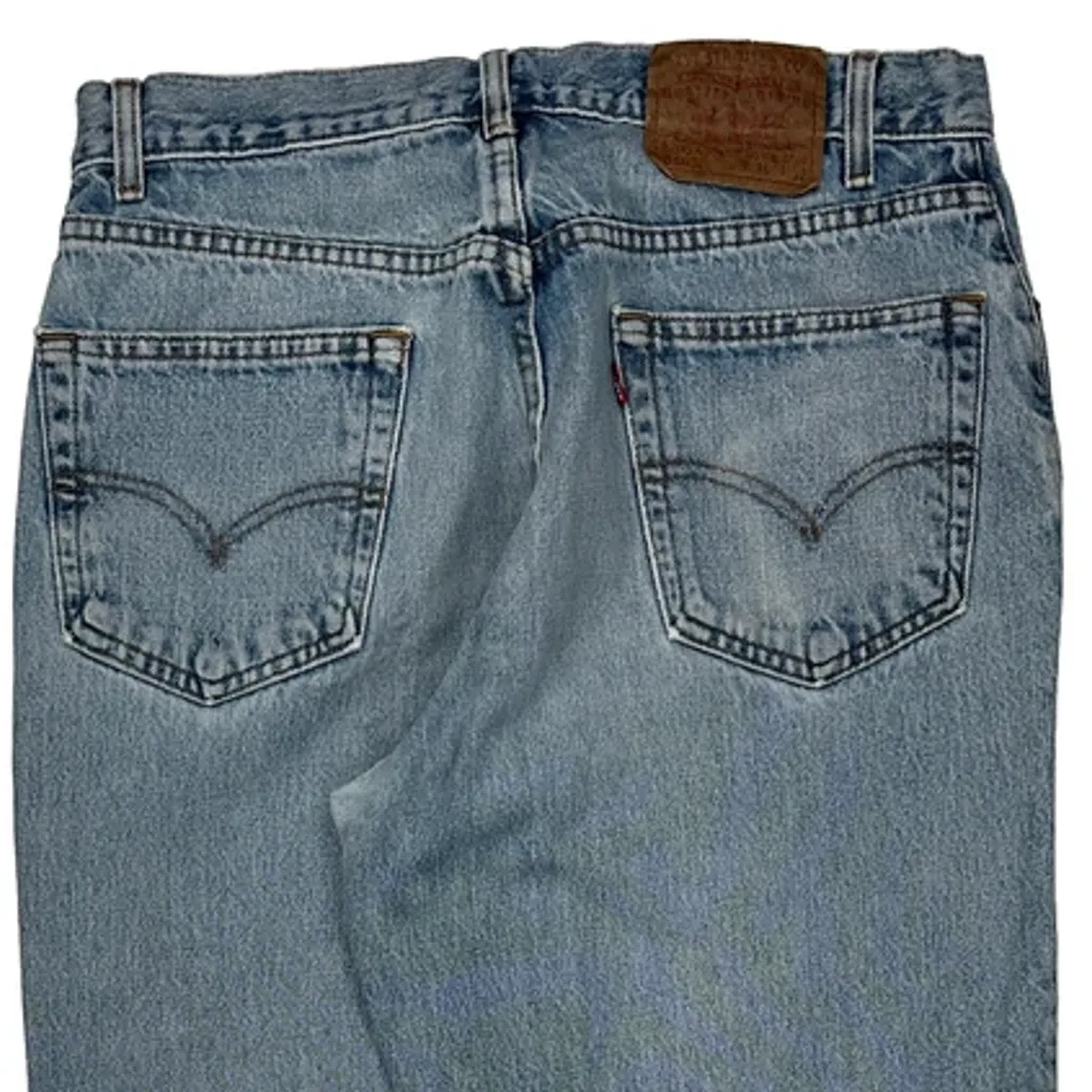 90S Levis 550 Jeans - 32W 32L Light Wash Cotton - Image 8