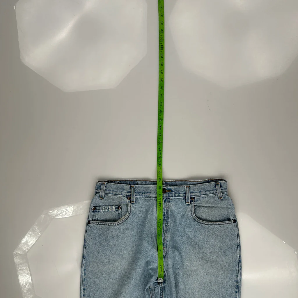 90S Levis Loose Jeans - 33W 32L Light Wash Cotton - Image 4