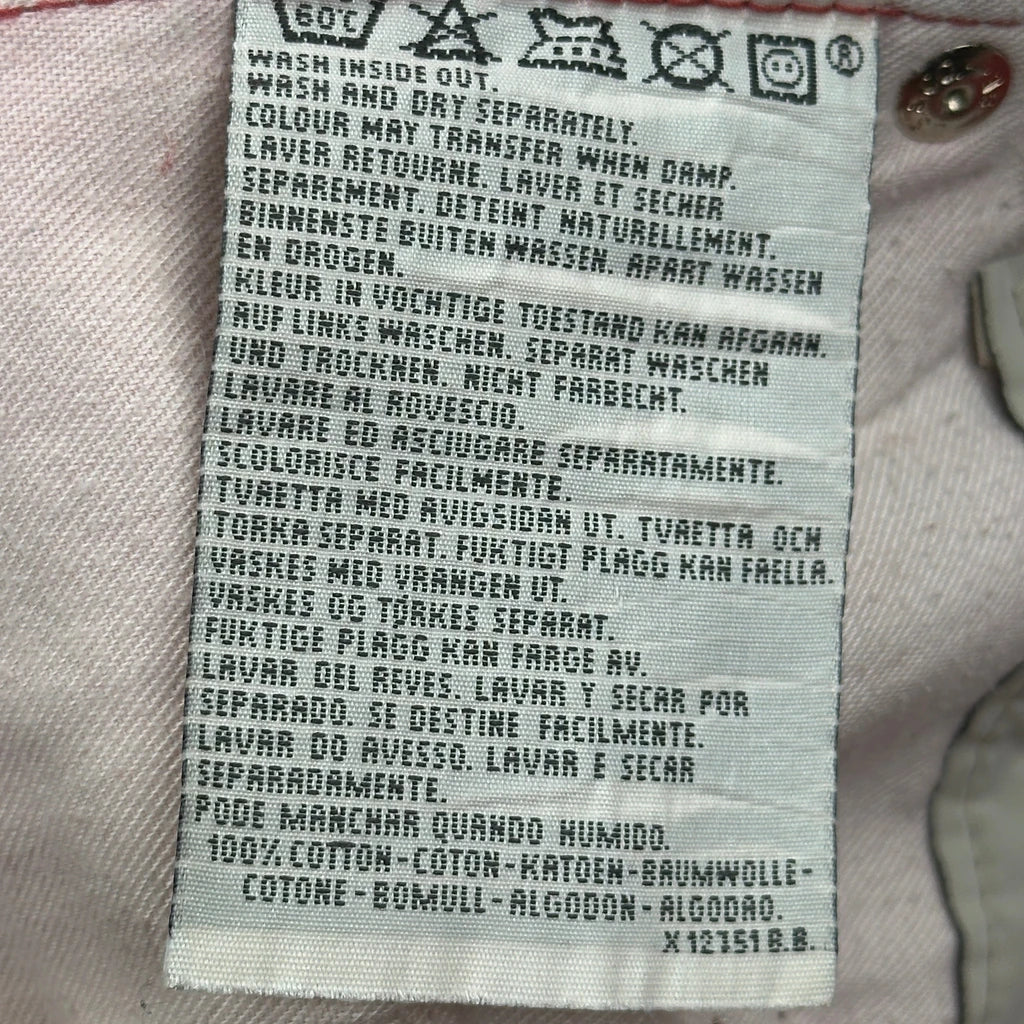 90S Levis Jeans - 28W 30L Red Cotton - Image 6