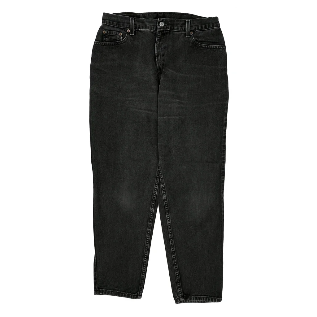 90S Levis 550 Jeans - 33W UK 14 Black Cotton - Image 2