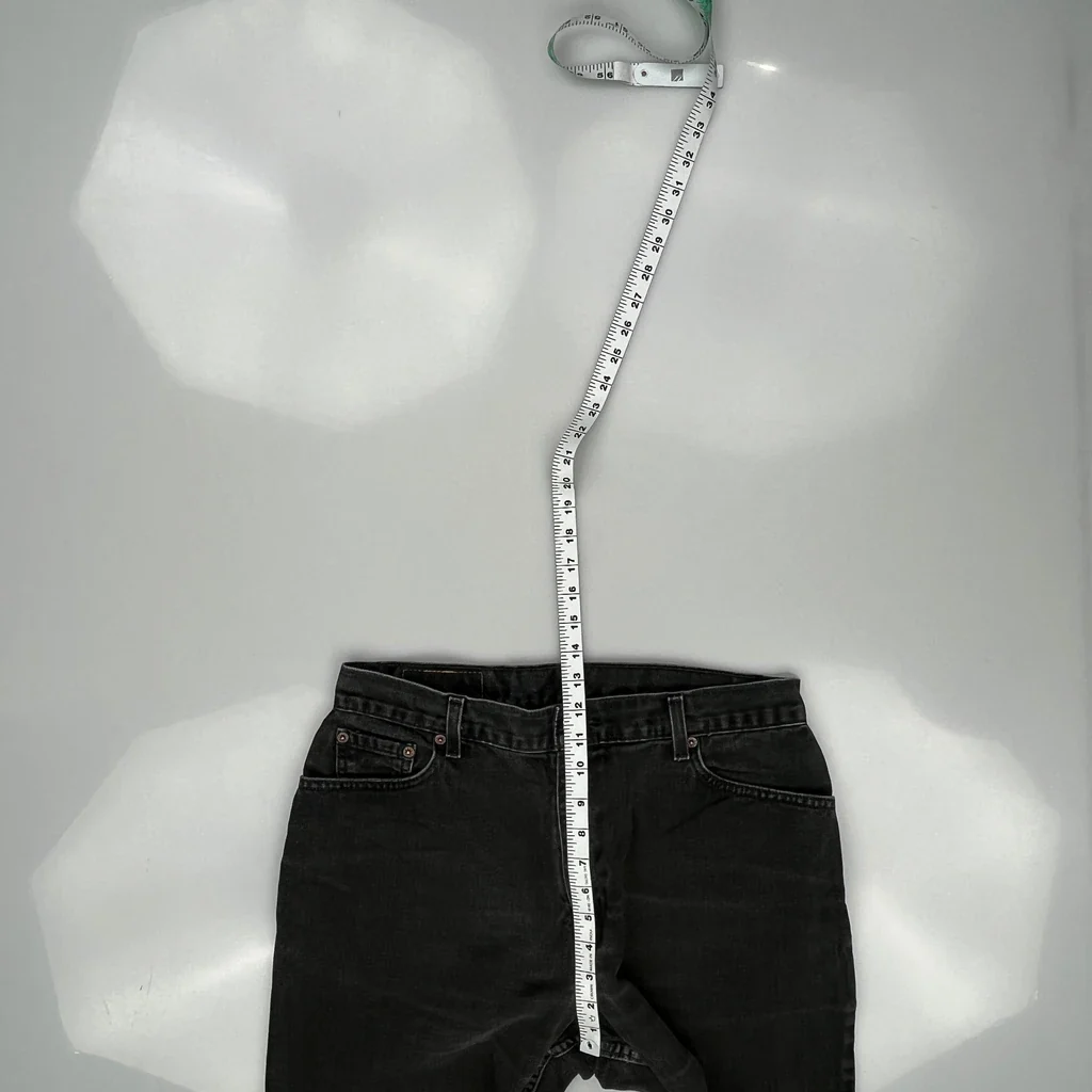 90S Levis 550 Jeans - 33W UK 14 Black Cotton - Image 4