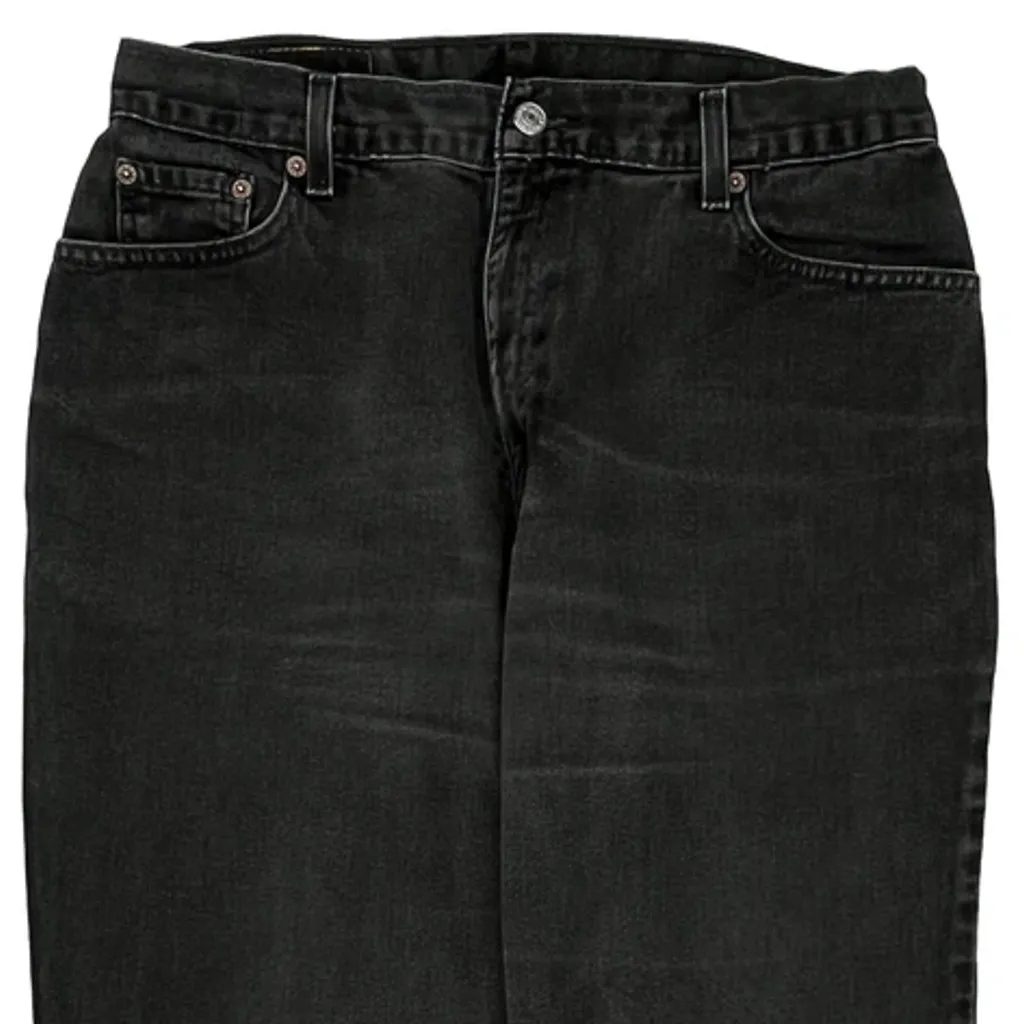 90S Levis 550 Jeans - 33W UK 14 Black Cotton - Image 9