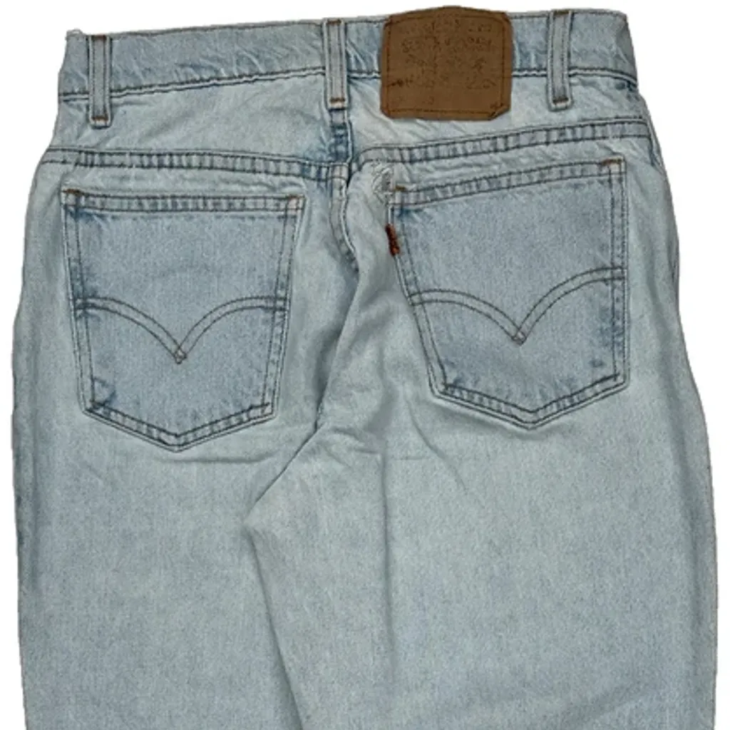 90S Levis 551 Jeans - 26W UK 6 Light Wash Cotton - Image 8