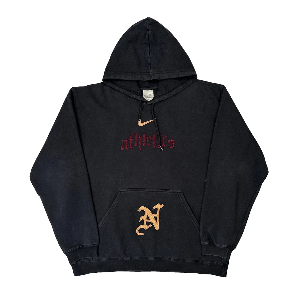 90S Made In Canada Nike Notre Dame Graphic Hoodie - 2XL Black Cotton