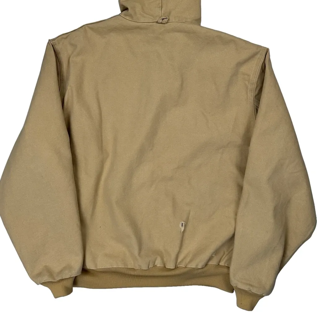 90S Made In USA Carhartt J06 Wet Jacket - 2XL Beige Cotton - Image 6