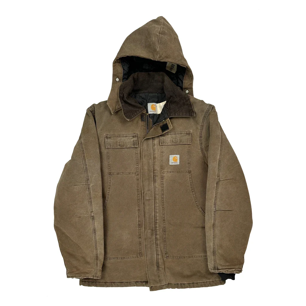90S Made In USA Carhartt C26 Cht Jacket - Medium Brown Cotton
