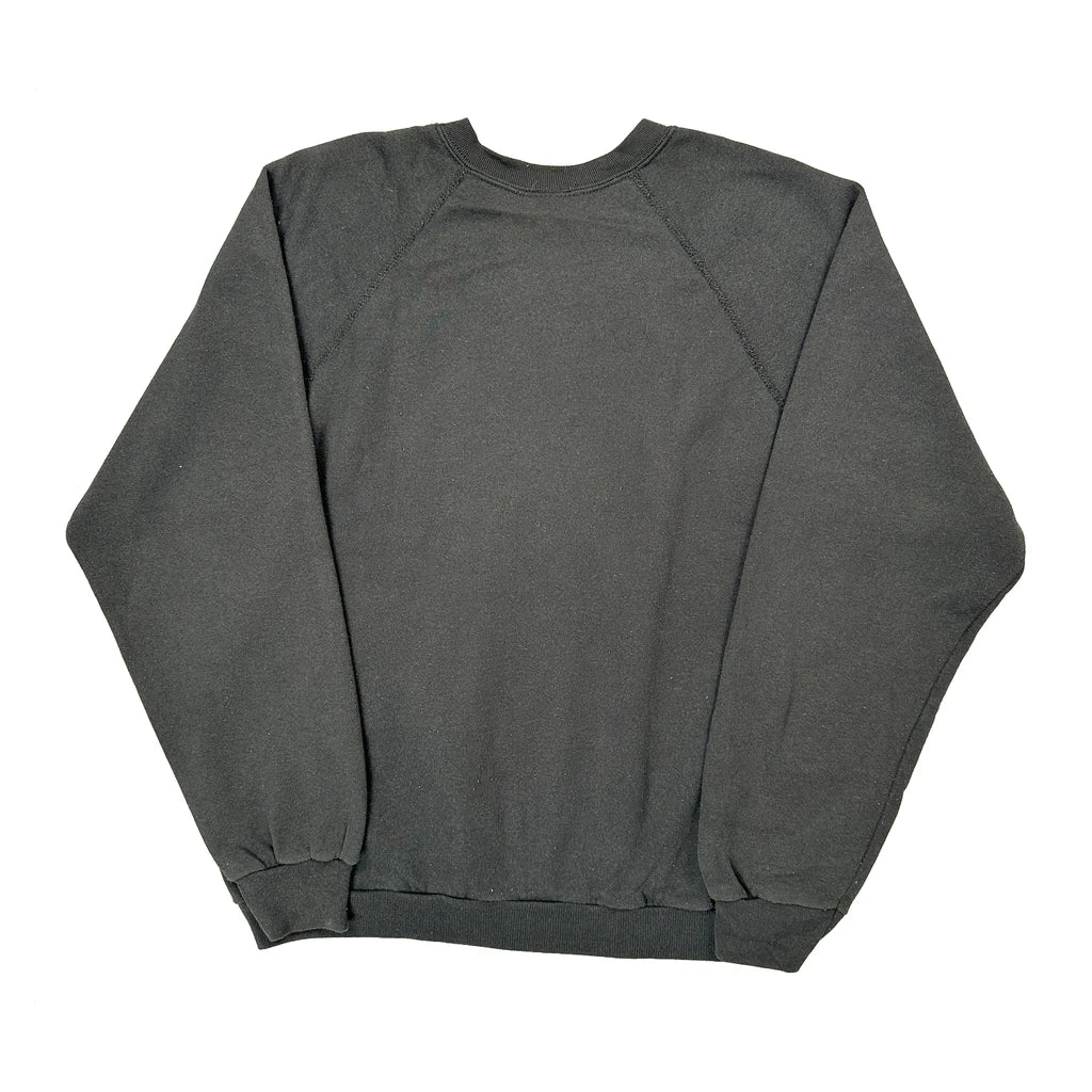 90S Made In USA Nfl Philadelphia Eagles Raglan Sweatshirt - Large Black Cotton - Image 2