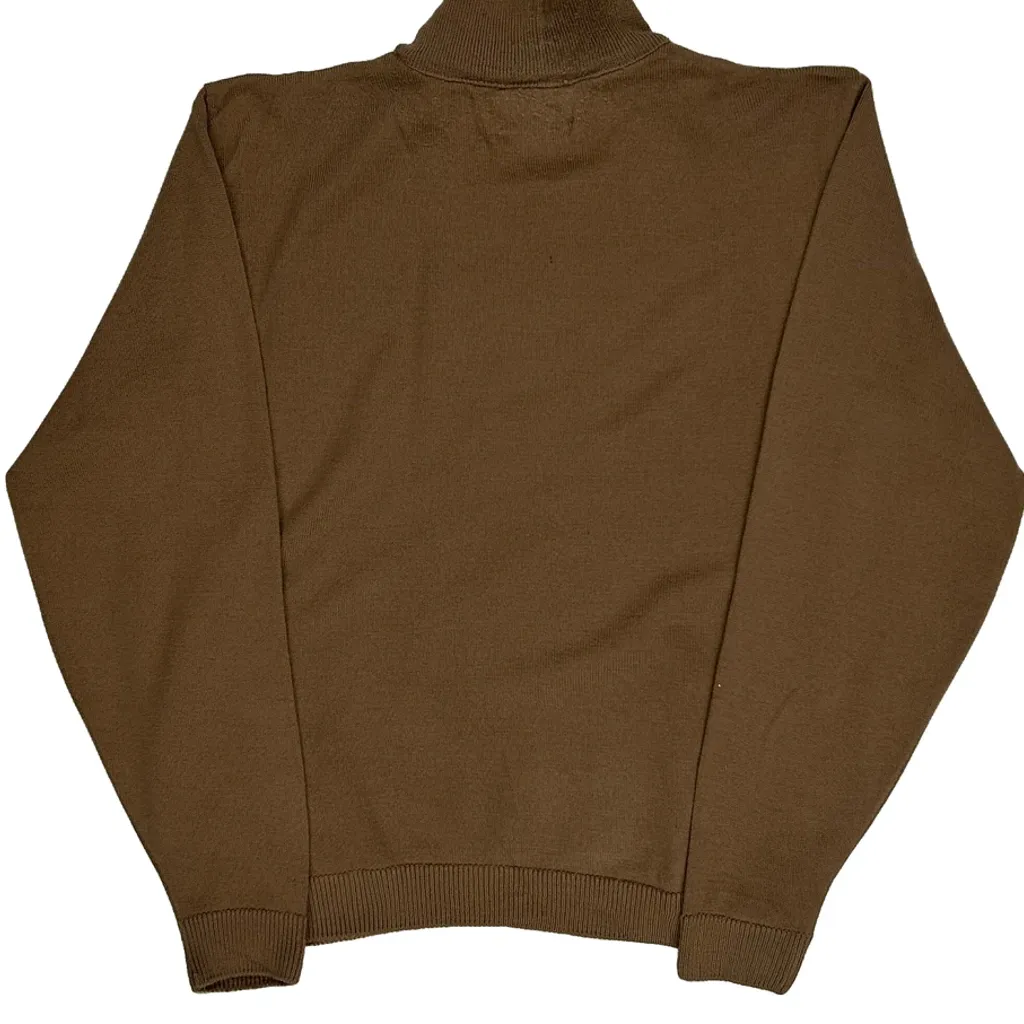 90S Made In USA Pendleton 100% Virgin Wool Roll Neck Jumper - Small Brown Virgin Wool - Image 6