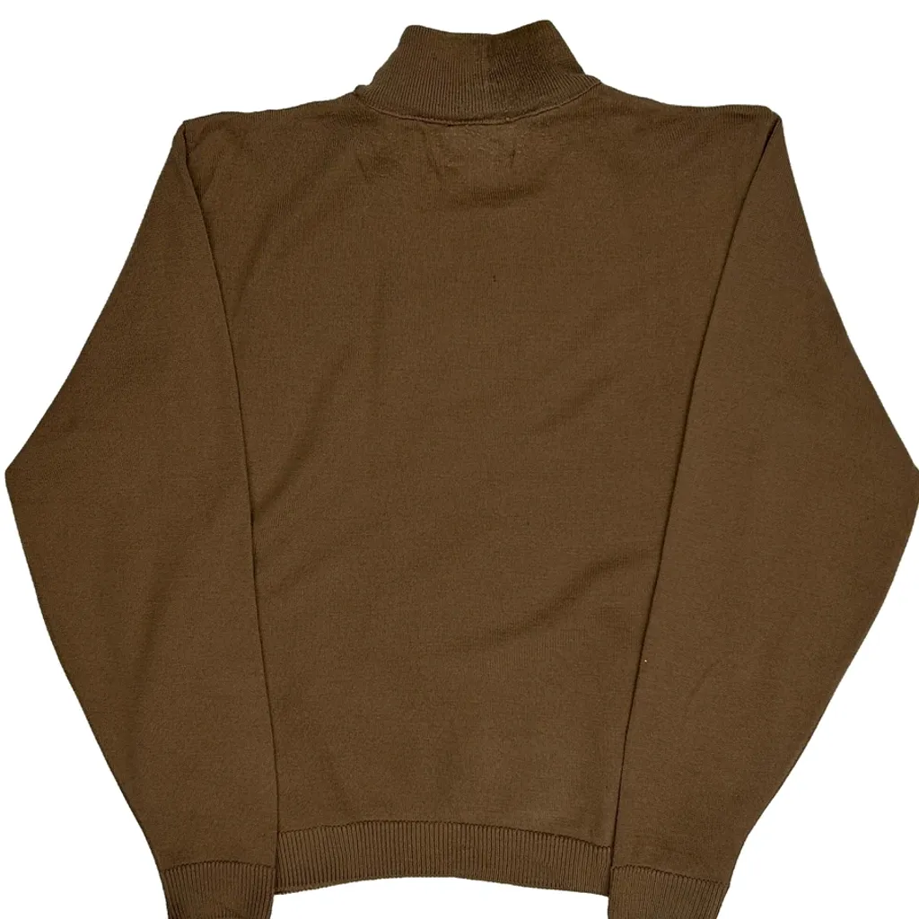 90S Made In USA Pendleton 100% Virgin Wool Roll Neck Jumper - Small Brown Virgin Wool - Image 7