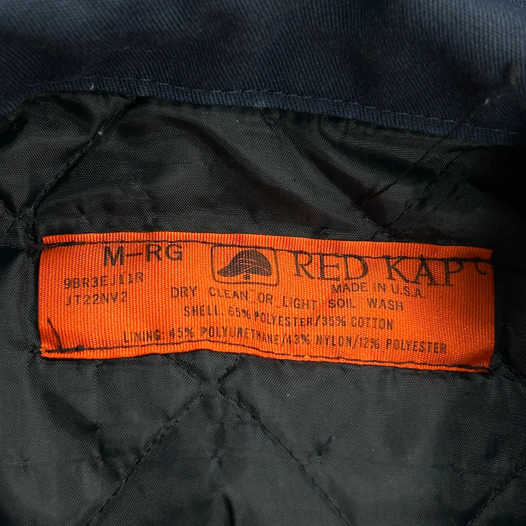 90S Made In USA Red Kap Workweaar Jacket - Medium Blue Polyester Blend - Image 3