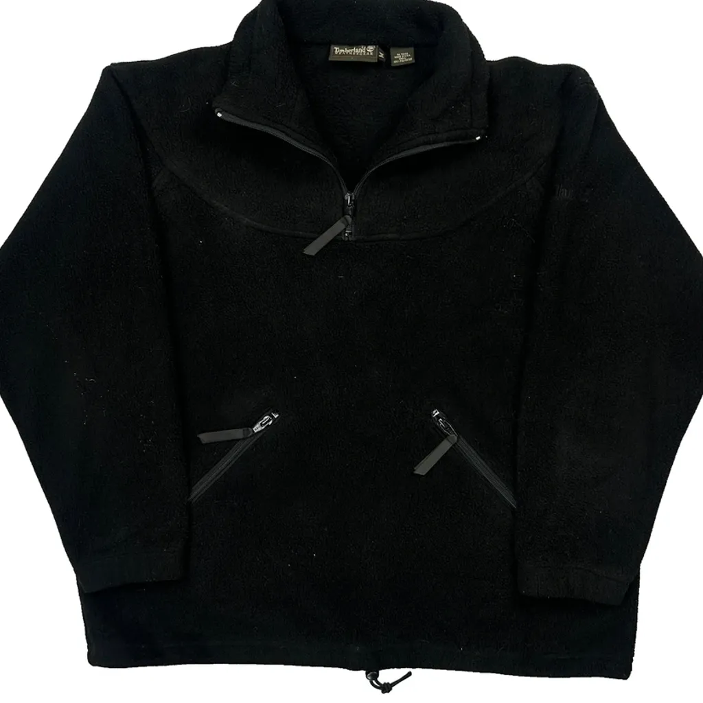 90S Made In USA Timberland Fleece - Medium Black Polyester - Image 4