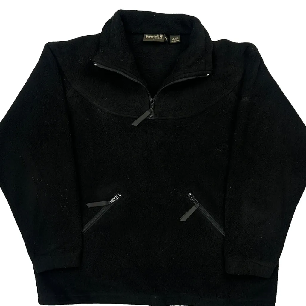 90S Made In USA Timberland Fleece - Medium Black Polyester - Image 5