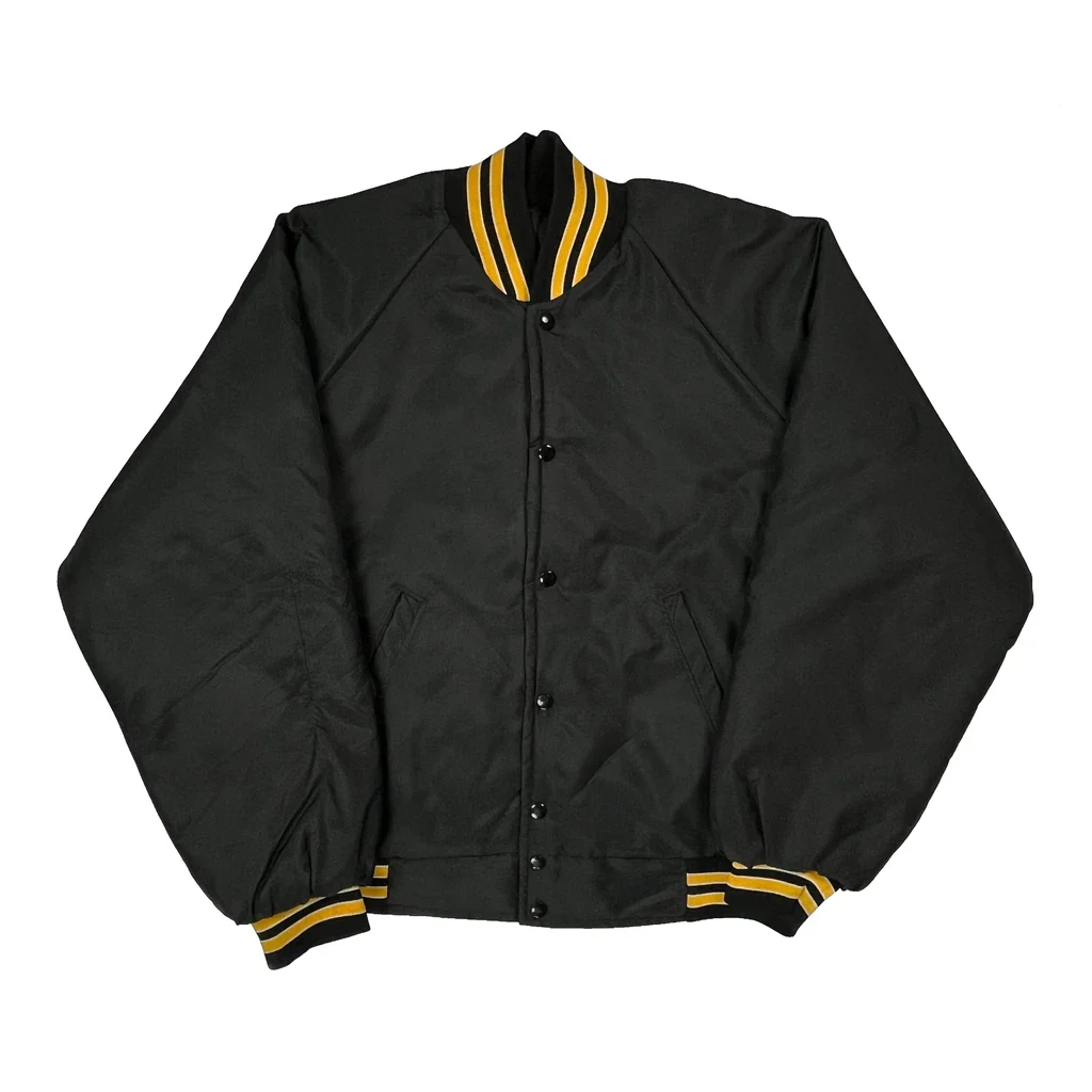 90S Made In USA Tomah Indians Metro Sports College Varsity Jacket - Large Black Polyester