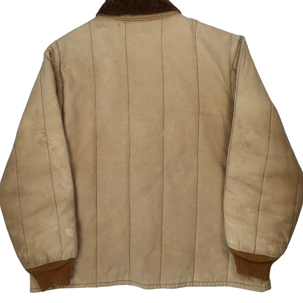 90S Made In USA Walls Blizzard Pruf Workwear Jacket - Large Beige Polyester - Image 6