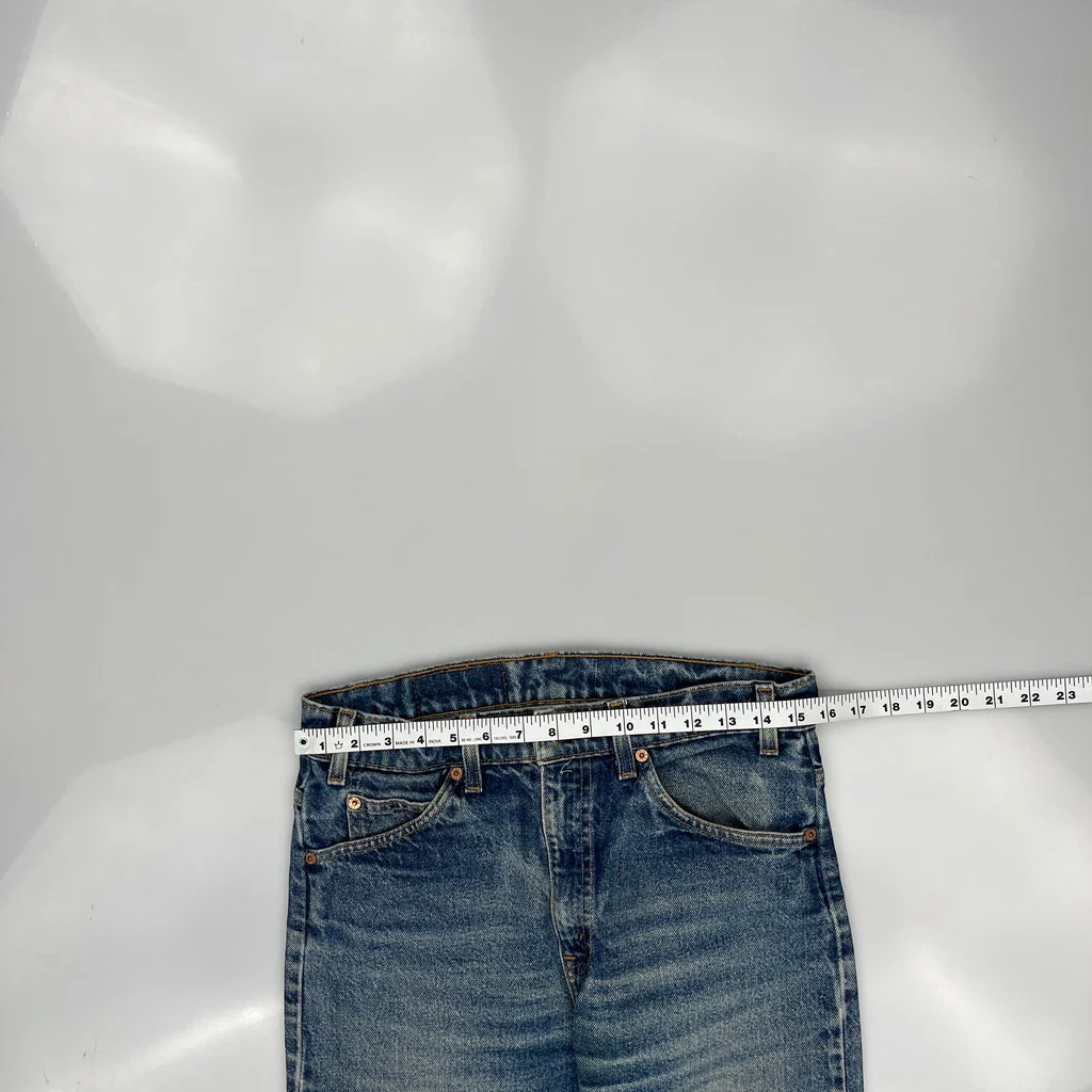 90S Orange Tab Levis 505 Jeans - 31W 29L Blue Denim - Image 3