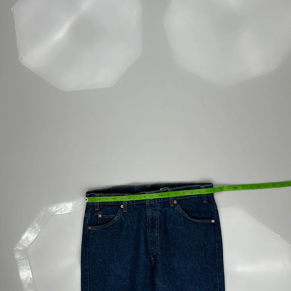 90S Orange Tab Levis 505 Jeans - 34W 30L Blue Cotton - Image 3