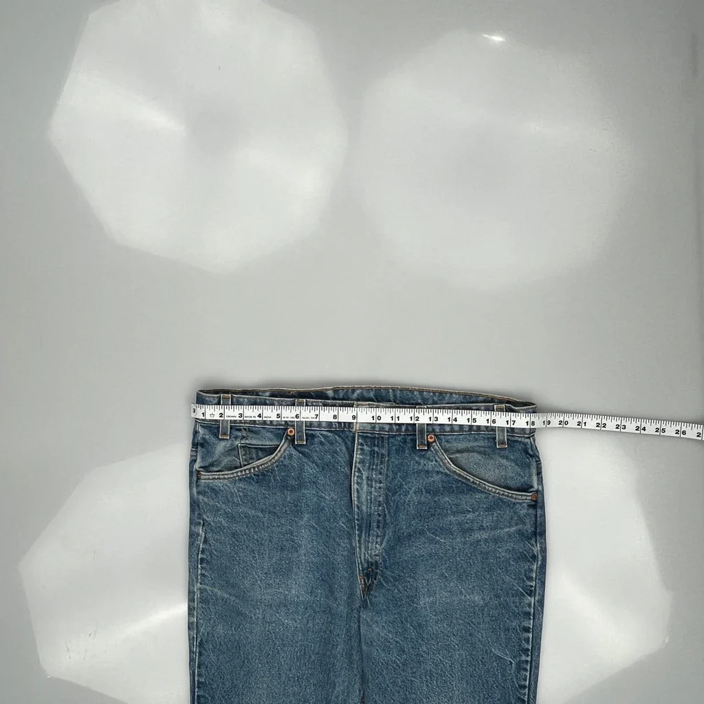 90S Orange Tab Levis 517 Jeans - 36W 32L Blue Denim - Image 3