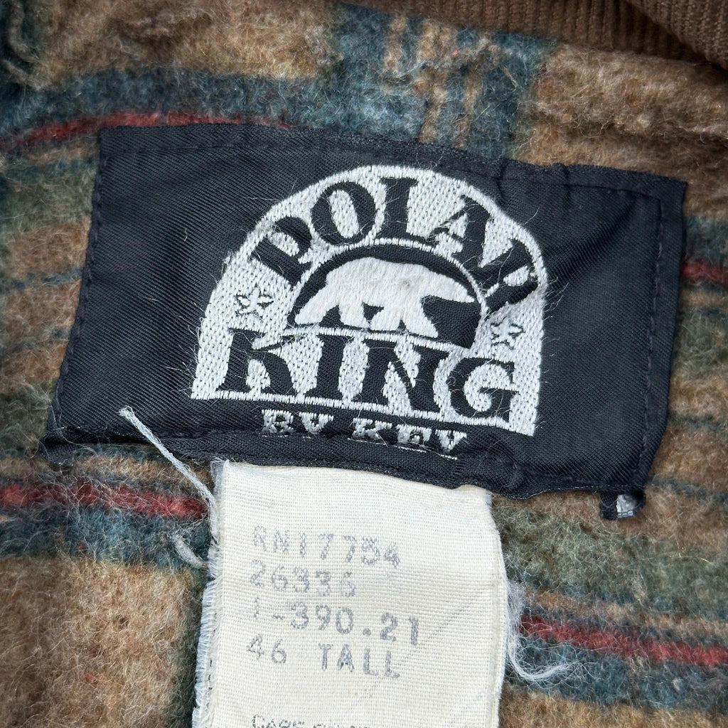 90S Polar King Tall Chore Jacket - Large Brown Cotton - Image 3