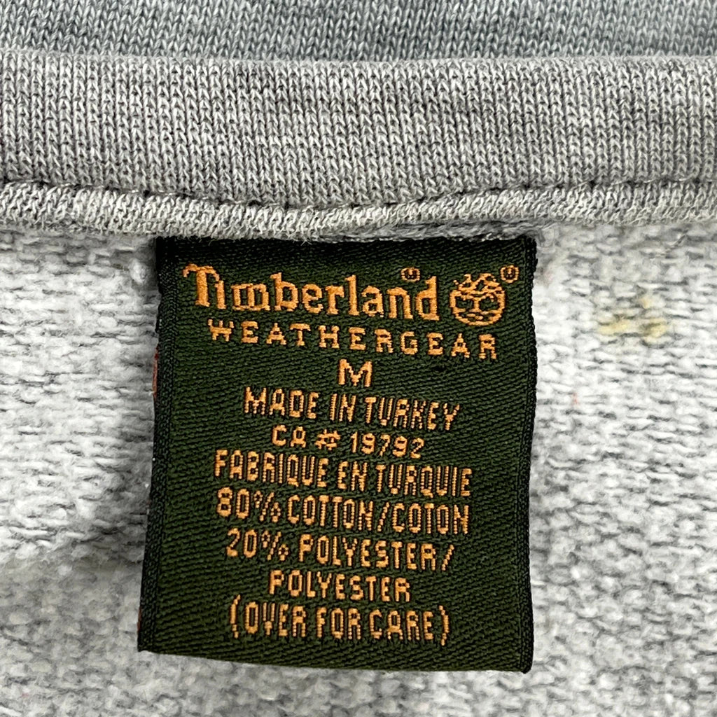 90S Timberland Graphic Sweatshirt - Medium Gray Cotton Blend - Image 3