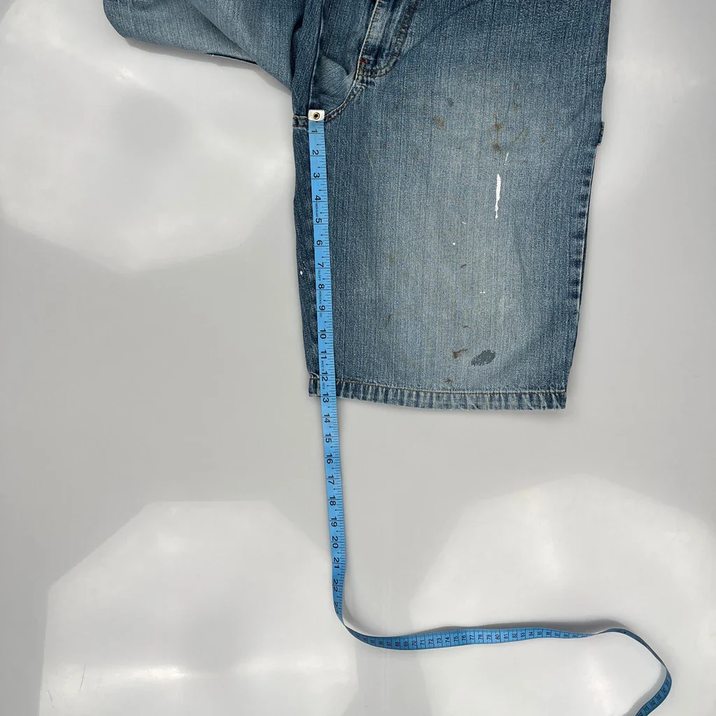 90S Tommy Hilfiger Denim Shorts - 35W 12L Blue Denim - Image 5