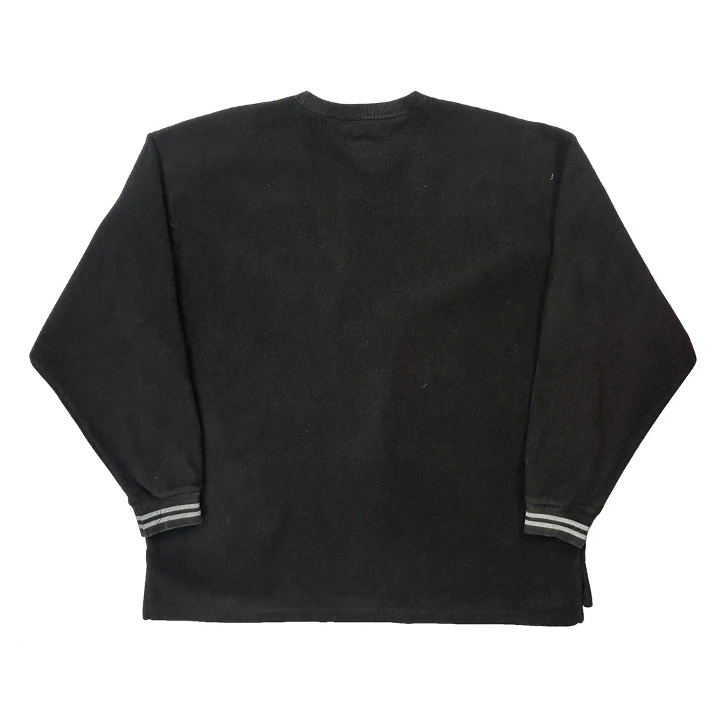 90S Tommy Hilfiger Sweatshirt Fleece - XL Black Polyester - Image 2