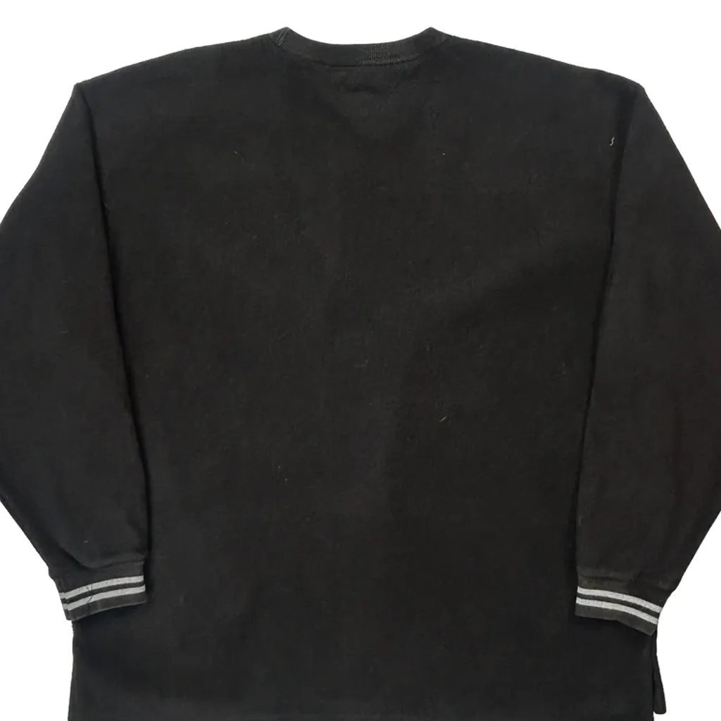 90S Tommy Hilfiger Sweatshirt Fleece - XL Black Polyester - Image 7