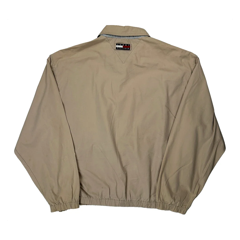 90S Tommy Hilfiger Harrington Jacket - Large Beige Cotton - Image 2