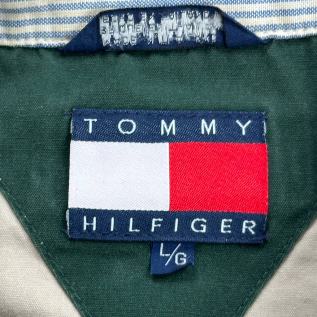 90S Tommy Hilfiger Harrington Jacket - Large Beige Cotton - Image 3