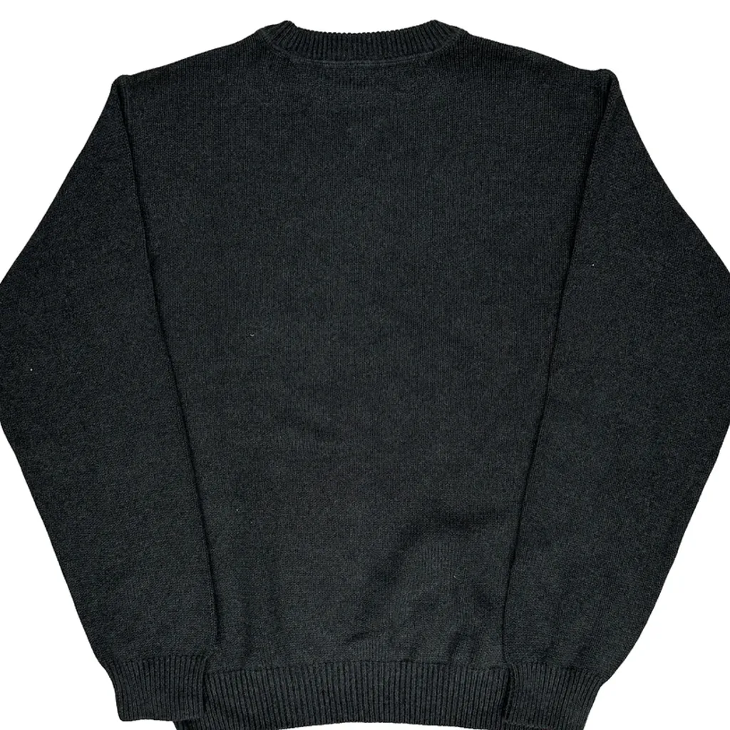 90S Tommy Hilfiger Chunky Knit Jumper - Medium Grey Cotton - Image 6