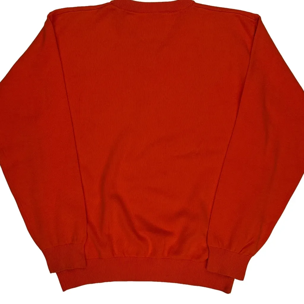 90S Tommy Hilfiger Jumper - XL Orange Cotton - Image 7
