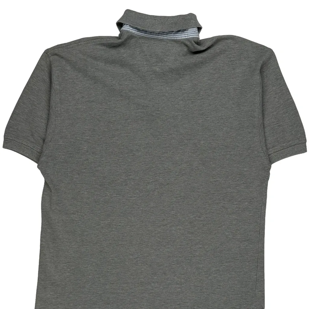 90S Tommy Hilfiger Polo Shirt - Medium Grey Cotton - Image 7