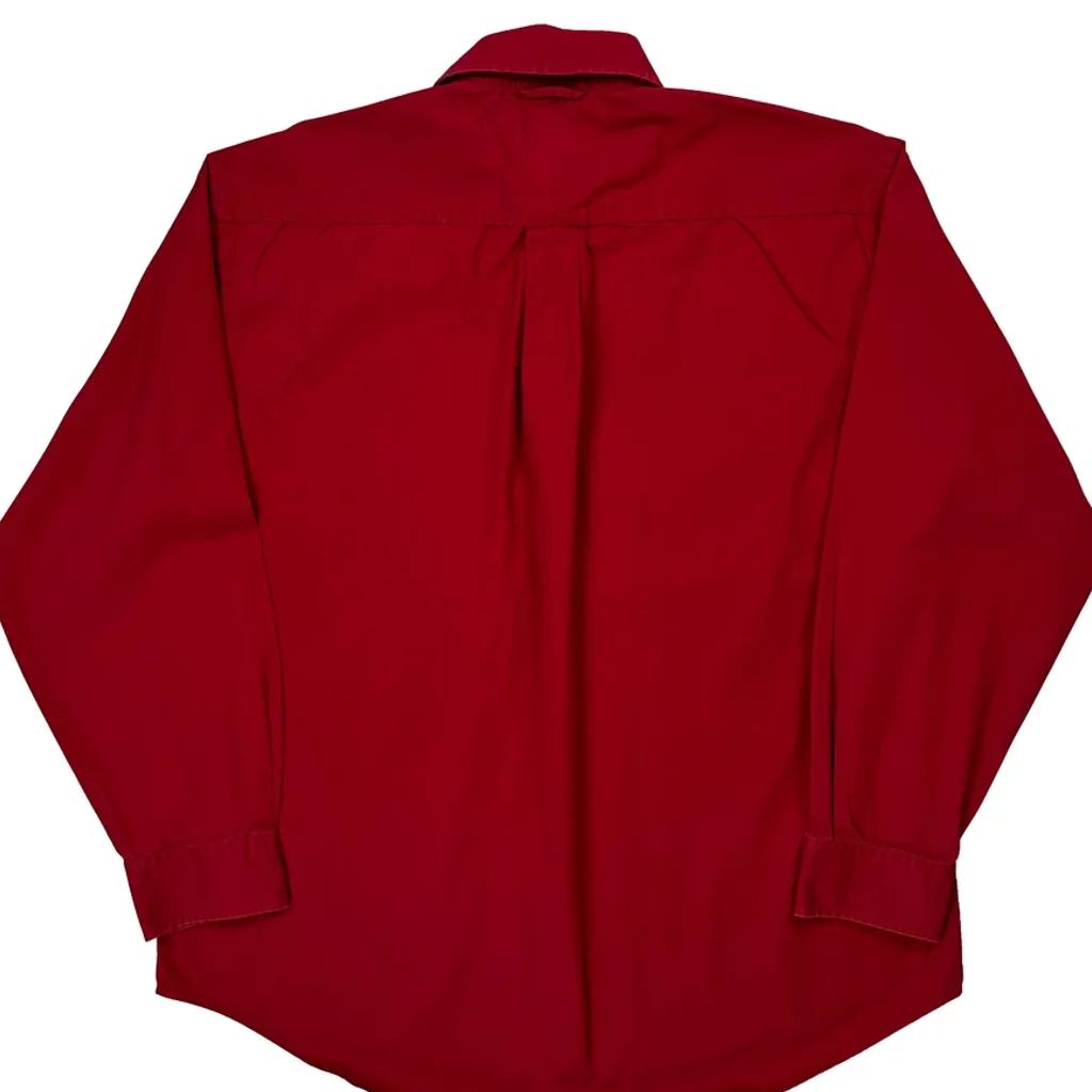 90S Tommy Hilfiger Shirt - Large Red Cotton - Image 7