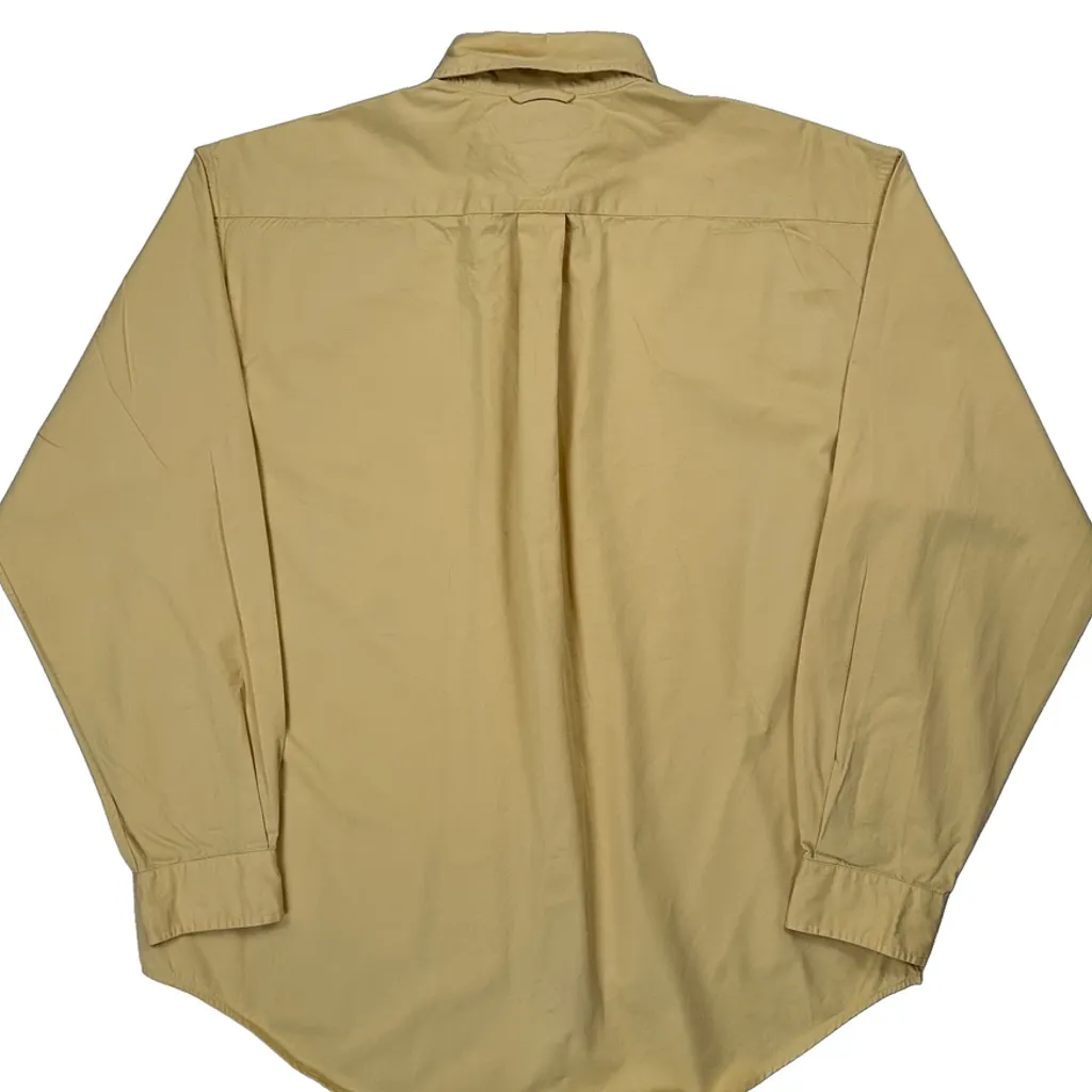 90S Tommy Hilfiger Shirt - Large Yellow Cotton - Image 7