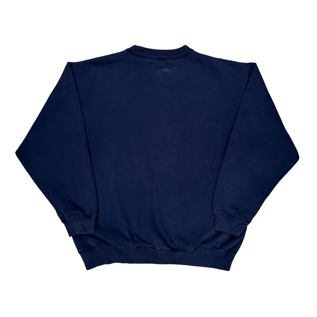 90S Tommy Hilfiger Sweatshirt - Medium Navy Cotton Blend - Image 2