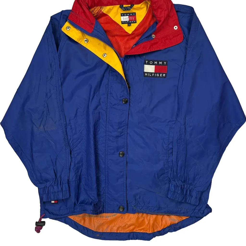 90S Tommy Hilfiger Windbreaker - Large Blue Nylon - Image 4