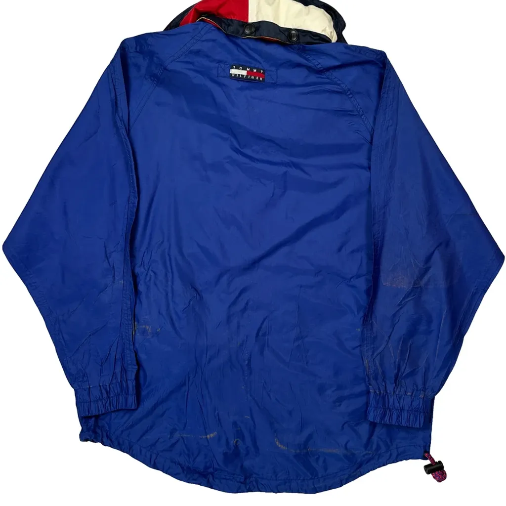 90S Tommy Hilfiger Windbreaker - Large Blue Nylon - Image 7