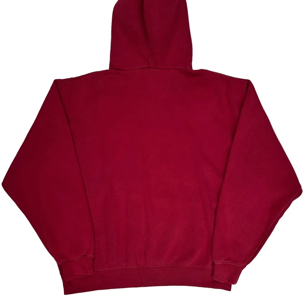 90S Willamette Softball Nike Center Swoosh Hoodie - Large Red Cotton - Image 7