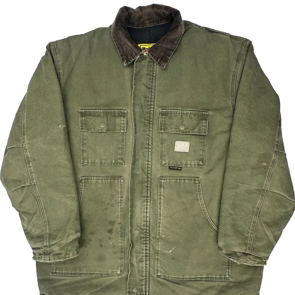 90S Workwear Arctic Jacket - XL Green Cotton - Image 4
