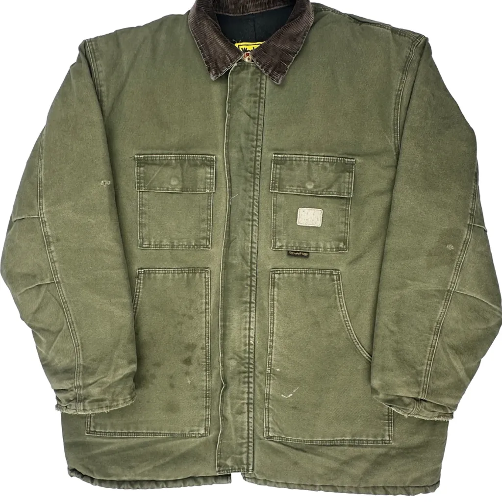 90S Workwear Arctic Jacket - XL Green Cotton - Image 5