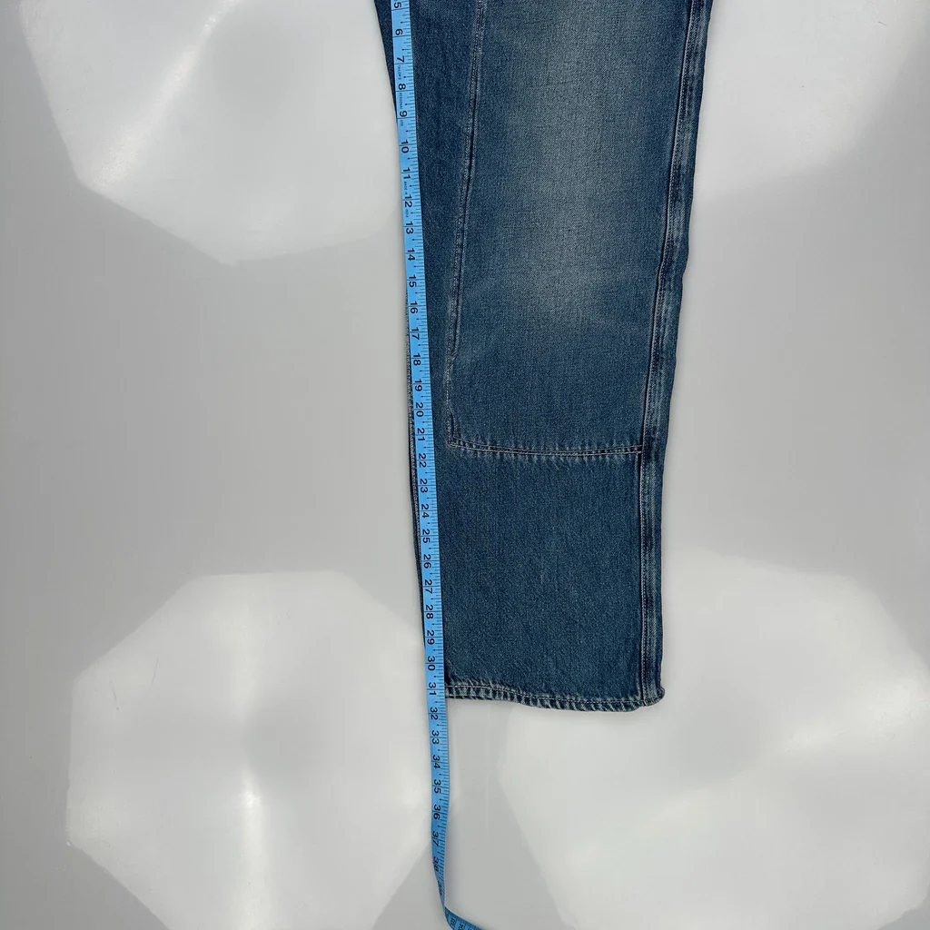 90S Workwear Levis Double Knee Jeans - 33W 32L Blue Denim - Image 5