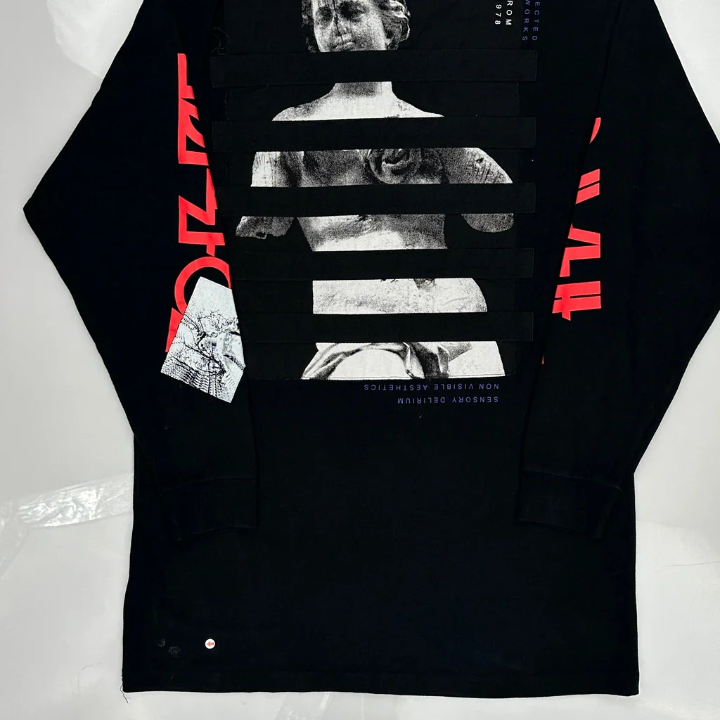A3Sth3Tic Diesel Graphic Long Sleeve T-Shirt - Medium Black Cotton - Image 3
