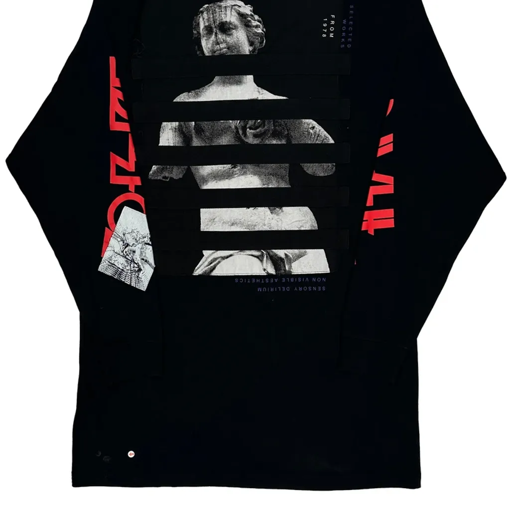 A3Sth3Tic Diesel Graphic Long Sleeve T-Shirt - Medium Black Cotton - Image 9