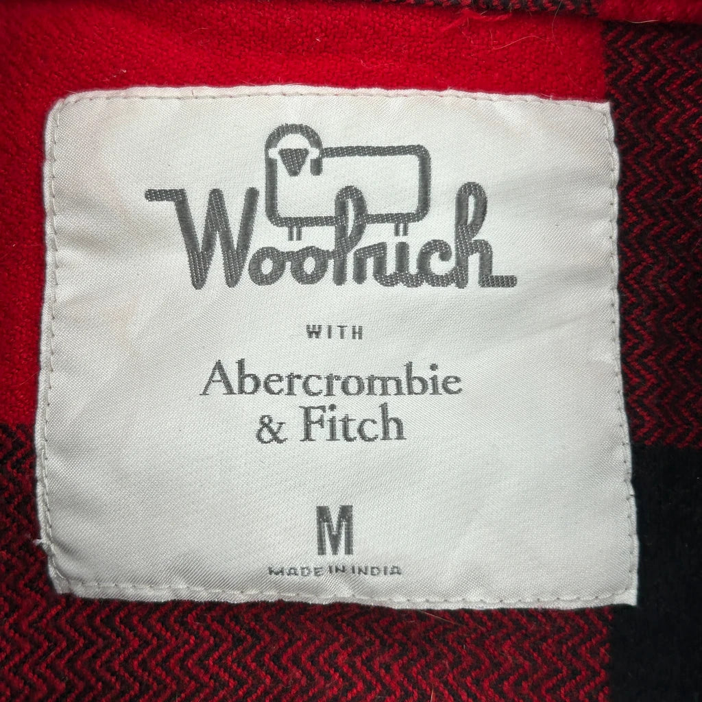 Abercrombie & Fitch Checked Flannel Shirt - Medium Red Cotton - Image 3