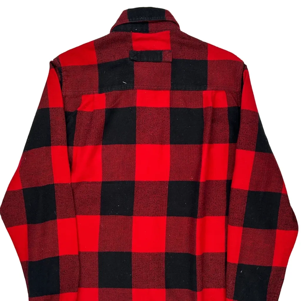 Abercrombie & Fitch Checked Flannel Shirt - Medium Red Cotton - Image 6