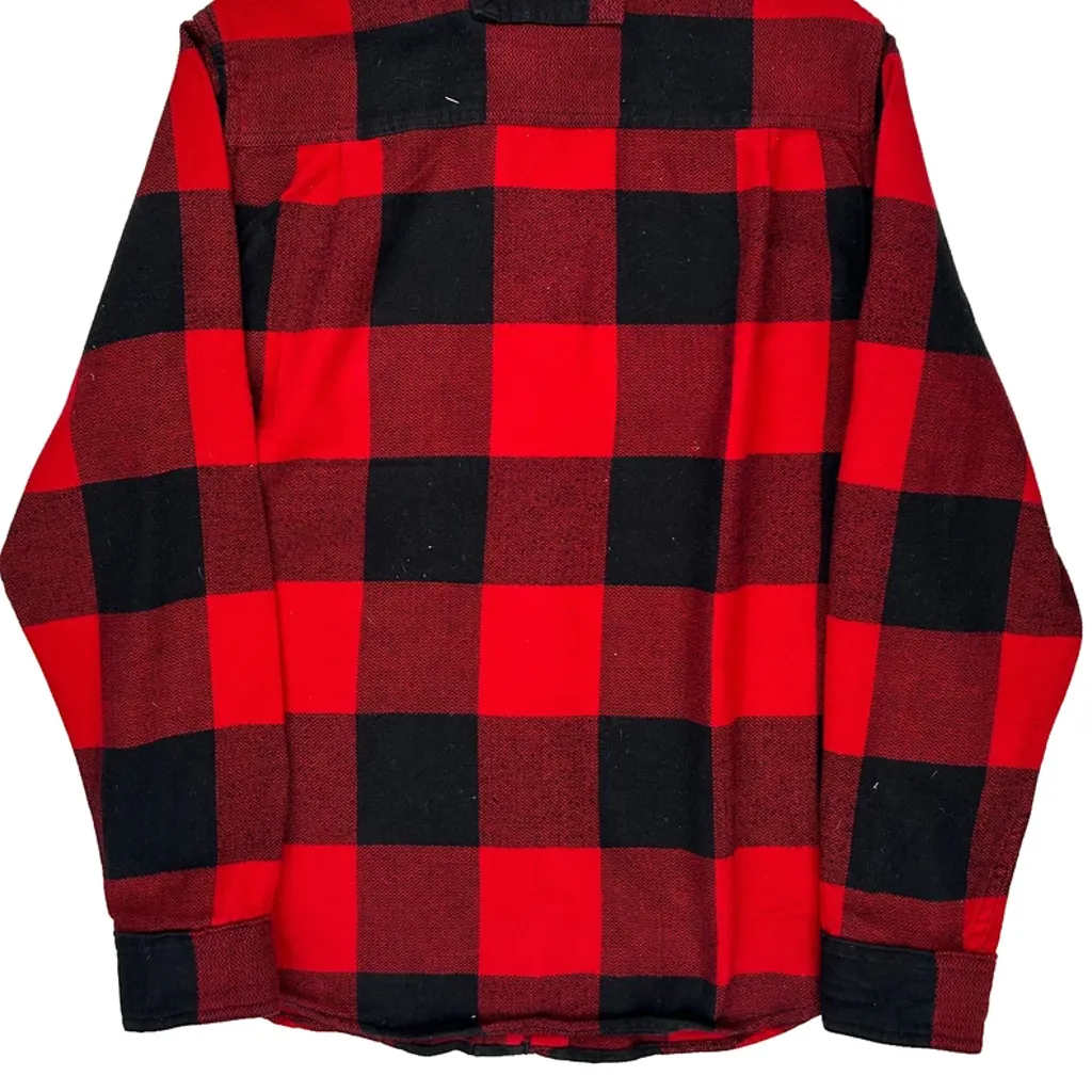 Abercrombie & Fitch Checked Flannel Shirt - Medium Red Cotton - Image 7