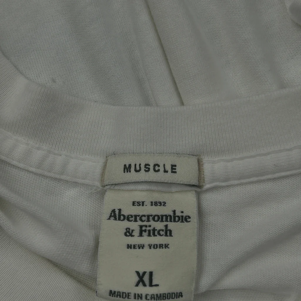 Abercrombie & Fitch T-Shirt - XL White Cotton - Image 3