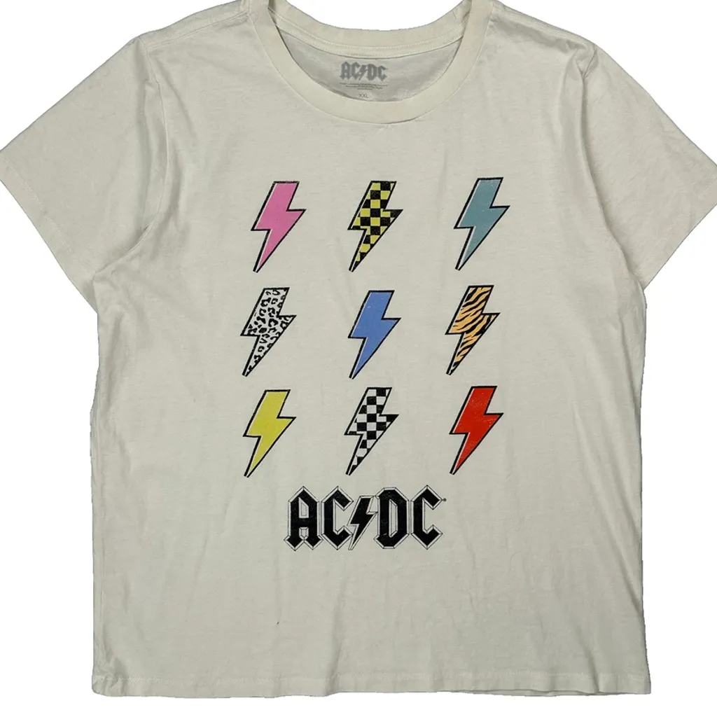 Ac/Dc Band T-Shirt - 2XL White Cotton - Image 5