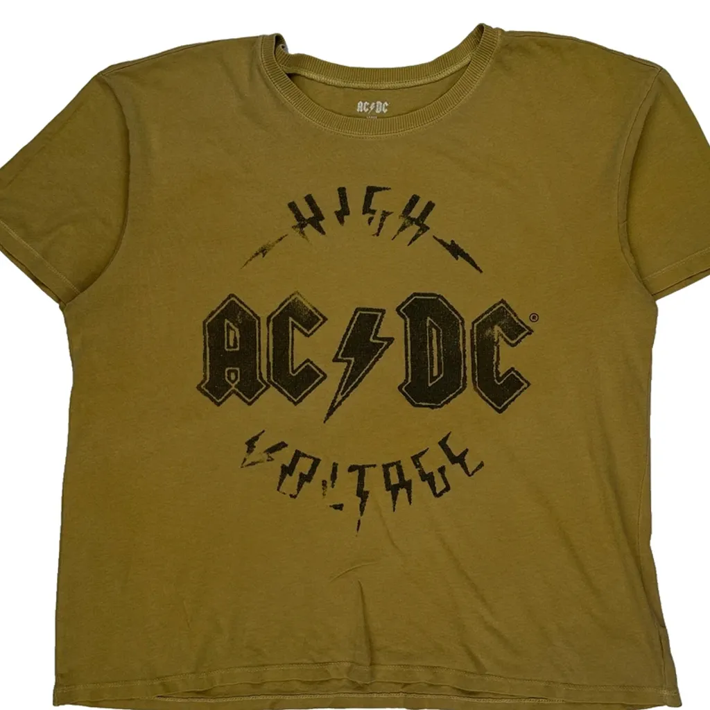 Ac/Dc Band T-Shirt - Large Brown Cotton - Image 4
