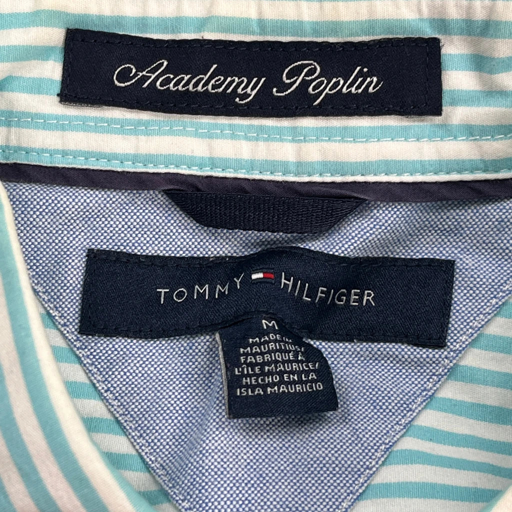 Academy Poplin Tommy Hilfiger Striped Shirt - Medium Green Cotton - Image 3