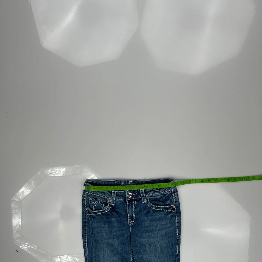 Adele Martin Boot Cut Jeans - 28W UK 6 Blue Cotton - Image 3